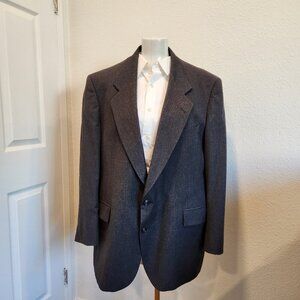 Vintage Allyn St. George Blazer Mens 46R Gray Wool Made in USA Sport Coat Jacket